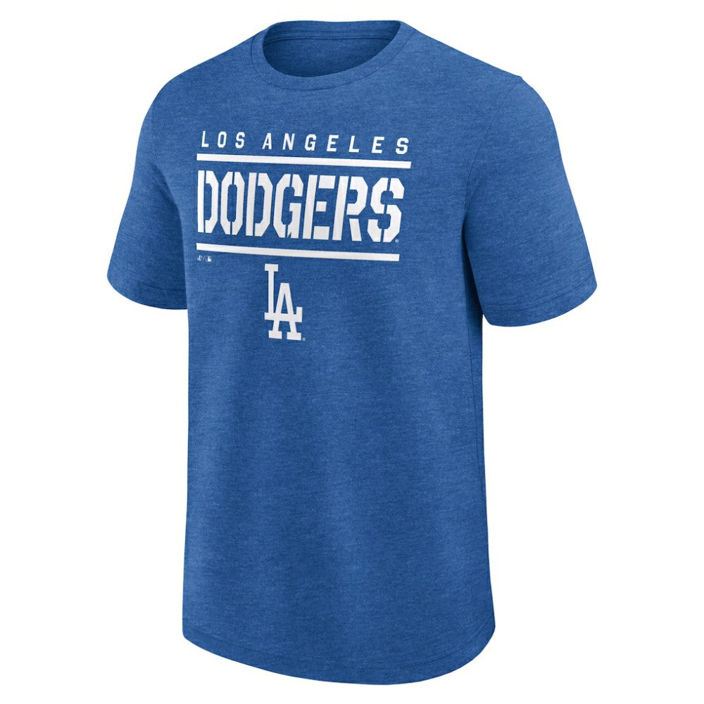 Los Angeles Dodgers Logo Athletic Top Notch T-Shirt - Heather Royal