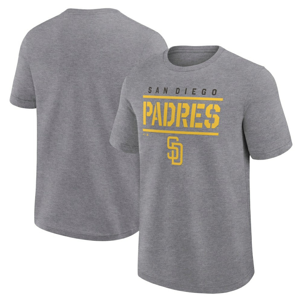 San Diego Padres Logo Athletic Top Notch T-Shirt - Heather Gray