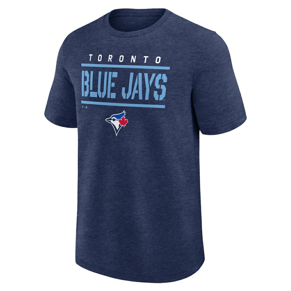 Toronto Blue Jays Logo Athletic Top Notch T-Shirt - Heather Navy