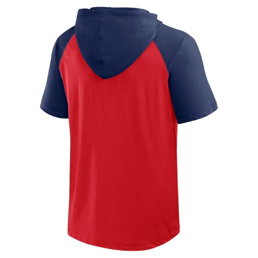 St. Louis Cardinals Logo Athletic Prime Raglan Short Sleeve Hoodie T-Shirt - Red