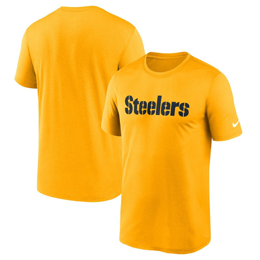 Pittsburgh Steelers Primetime Legend Wordmark Performance T-Shirt - Gold | Nike for sale