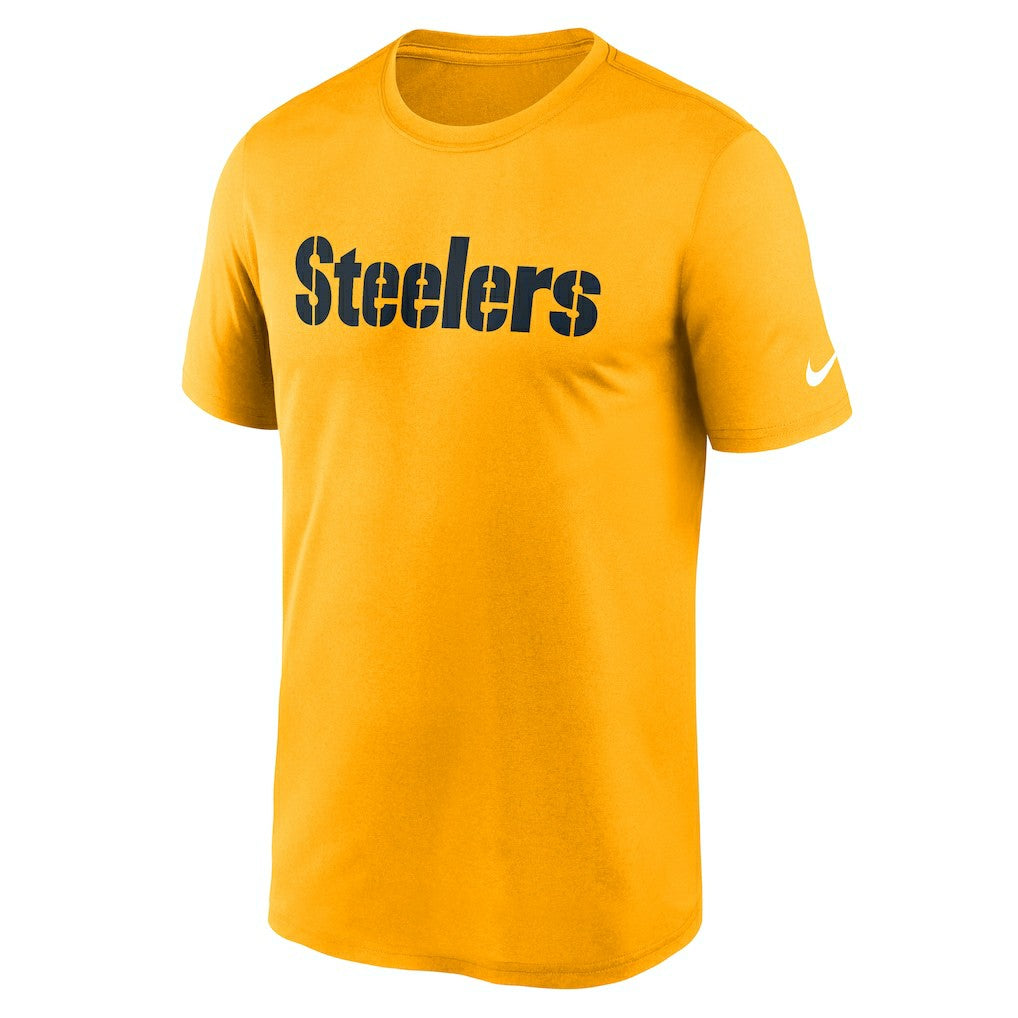 Pittsburgh Steelers Primetime Legend Wordmark Performance T-Shirt - Gold | Nike for sale