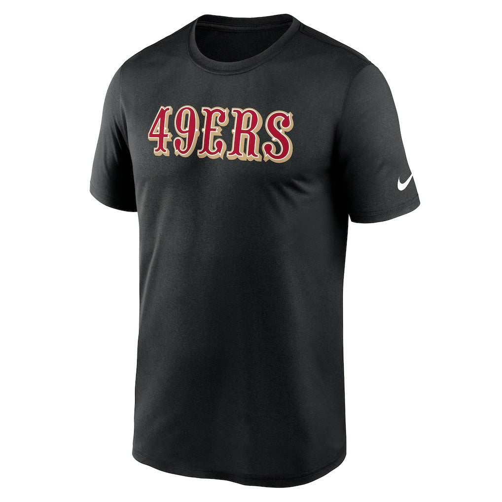 San Francisco 49ers Primetime Legend Wordmark Performance T-Shirt - Black | Nike on sale