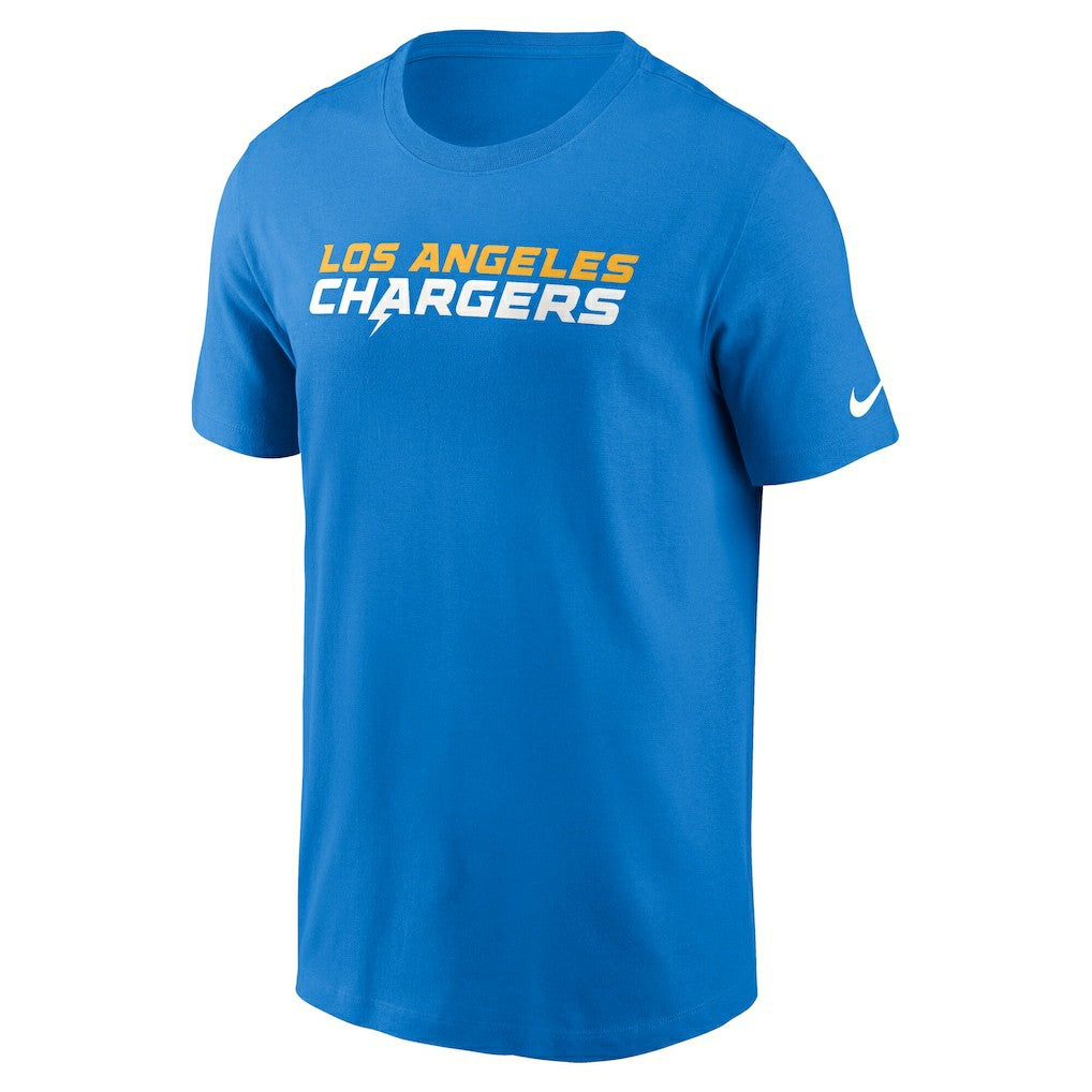 Los Angeles Chargers Primetime Wordmark Essential T-Shirt - Powder Blue | Nike for sale