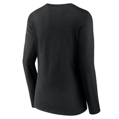 Jacksonville Jaguars Women's Classic Logo Long Sleeve V-Neck T-Shirt - Black outlet