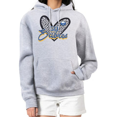 Buffalo Sabres G-III 4Her by Carl Banks Women's Animal Print Heart Fleece Pullover Hoodie Heather Gray