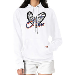 Edmonton Oilers G-III 4Her by Carl Banks Women's Animal Print Heart Fleece Pullover Hoodie White