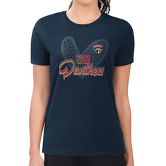 Florida Panthers G-III 4Her by Carl Banks Women's Super-Slim Fit Lightweight Animal Print Heart T-Shirt Navy