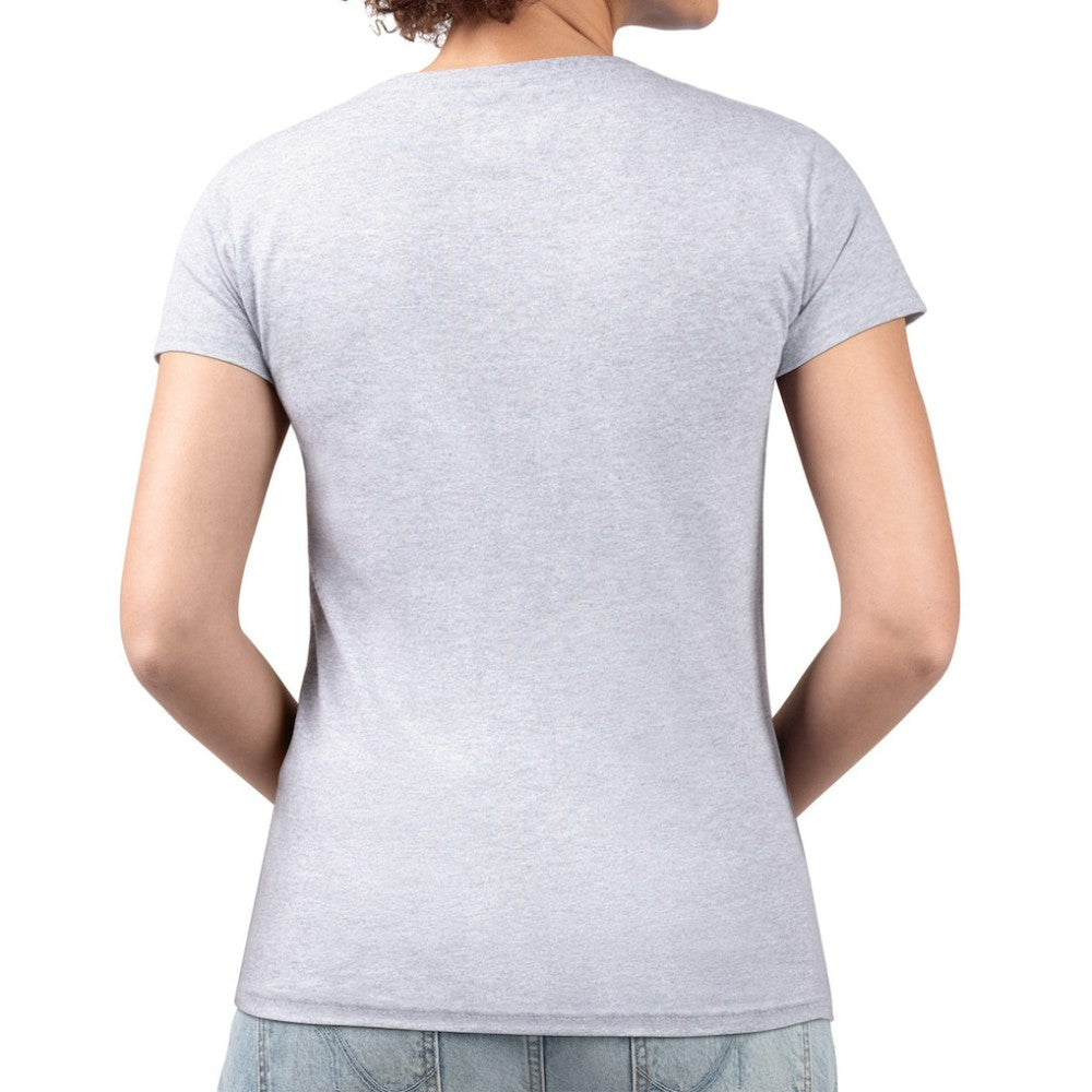 Florida Panthers G-III 4Her by Carl Banks Women's Super-Slim Fit Lightweight Animal Print Heart V-Neck T-Shirt Heather Gray