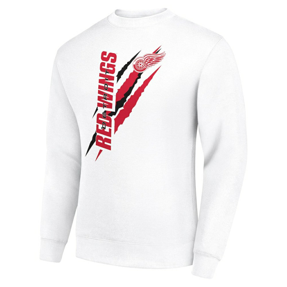 Detroit Red Wings Starter Color Scratch Pullover Sweatshirt White
