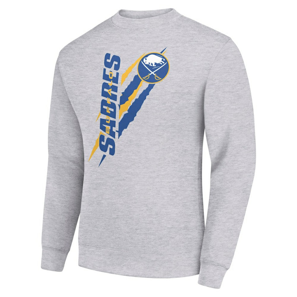 Buffalo Sabres Starter Color Scratch Pullover Sweatshirt Heather Gray