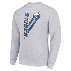 Buffalo Sabres Starter Color Scratch Pullover Sweatshirt Heather Gray