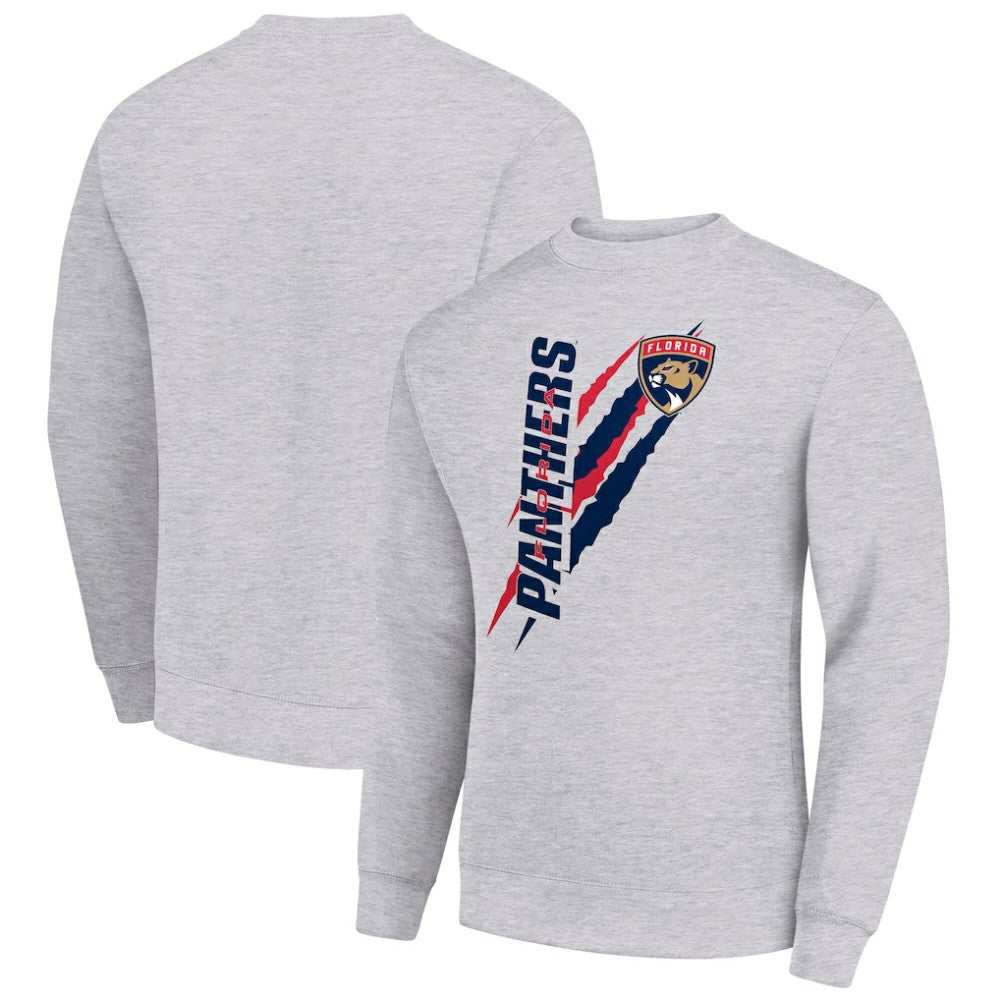 Florida Panthers Starter Color Scratch Pullover Sweatshirt Heather Gray