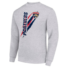Florida Panthers Starter Color Scratch Pullover Sweatshirt Heather Gray