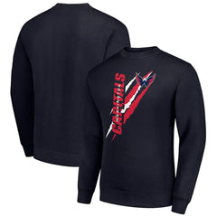 Washington Capitals Starter Color Scratch Pullover Sweatshirt Navy