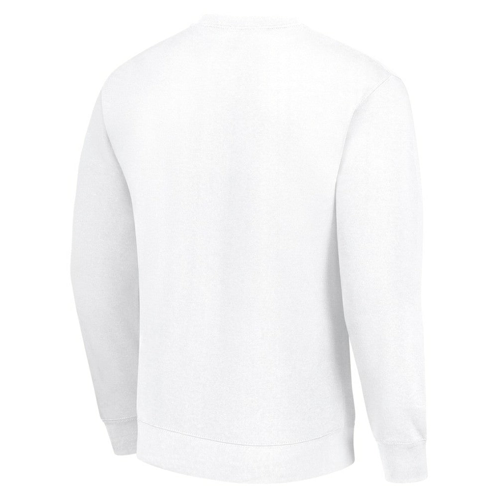 Detroit Red Wings Starter Stick And Puck Logo Fleece Pullover Sweatshirt White