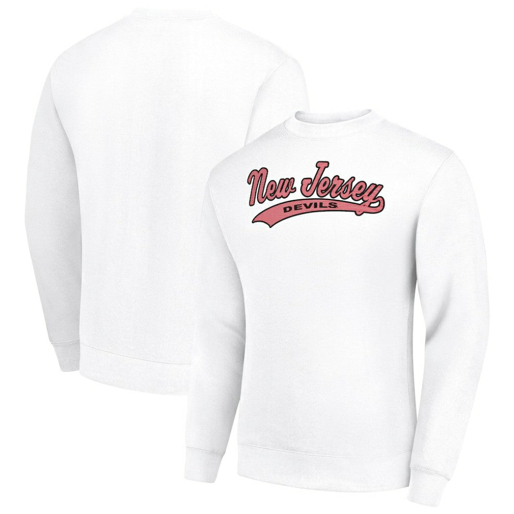 New Jersey Devils Starter  Tailsweep City Pullover Sweatshirt White
