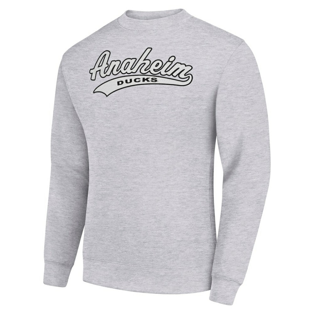 Anaheim Ducks Starter  Tailsweep City Pullover Sweatshirt Heather Gray