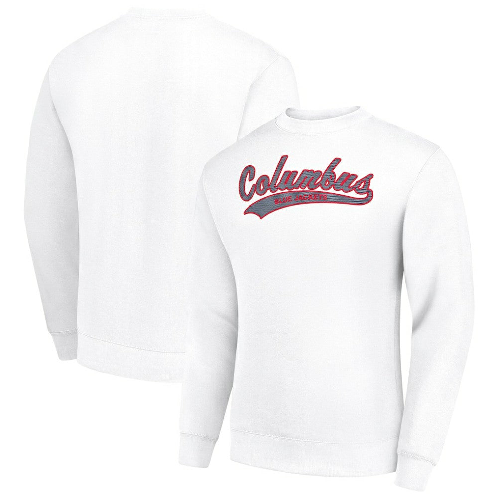Columbus Blue Jackets Starter  Tailsweep City Pullover Sweatshirt White