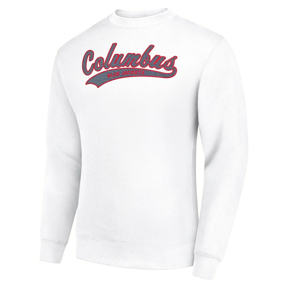 Columbus Blue Jackets Starter  Tailsweep City Pullover Sweatshirt White
