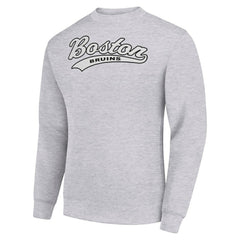 Boston Bruins Starter  Tailsweep City Pullover Sweatshirt Heather Gray