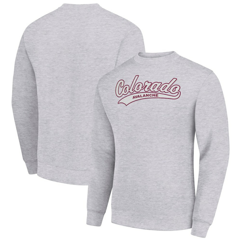Colorado Avalanche Starter  Tailsweep City Pullover Sweatshirt Heather Gray