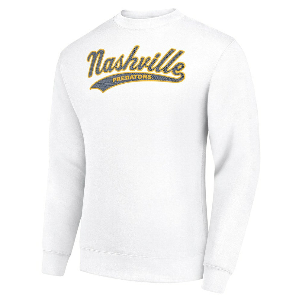 Nashville Predators Starter  Tailsweep City Pullover Sweatshirt White