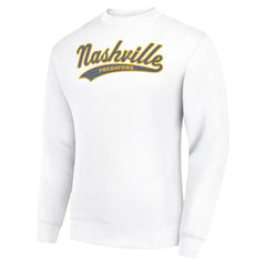 Nashville Predators Starter  Tailsweep City Pullover Sweatshirt White