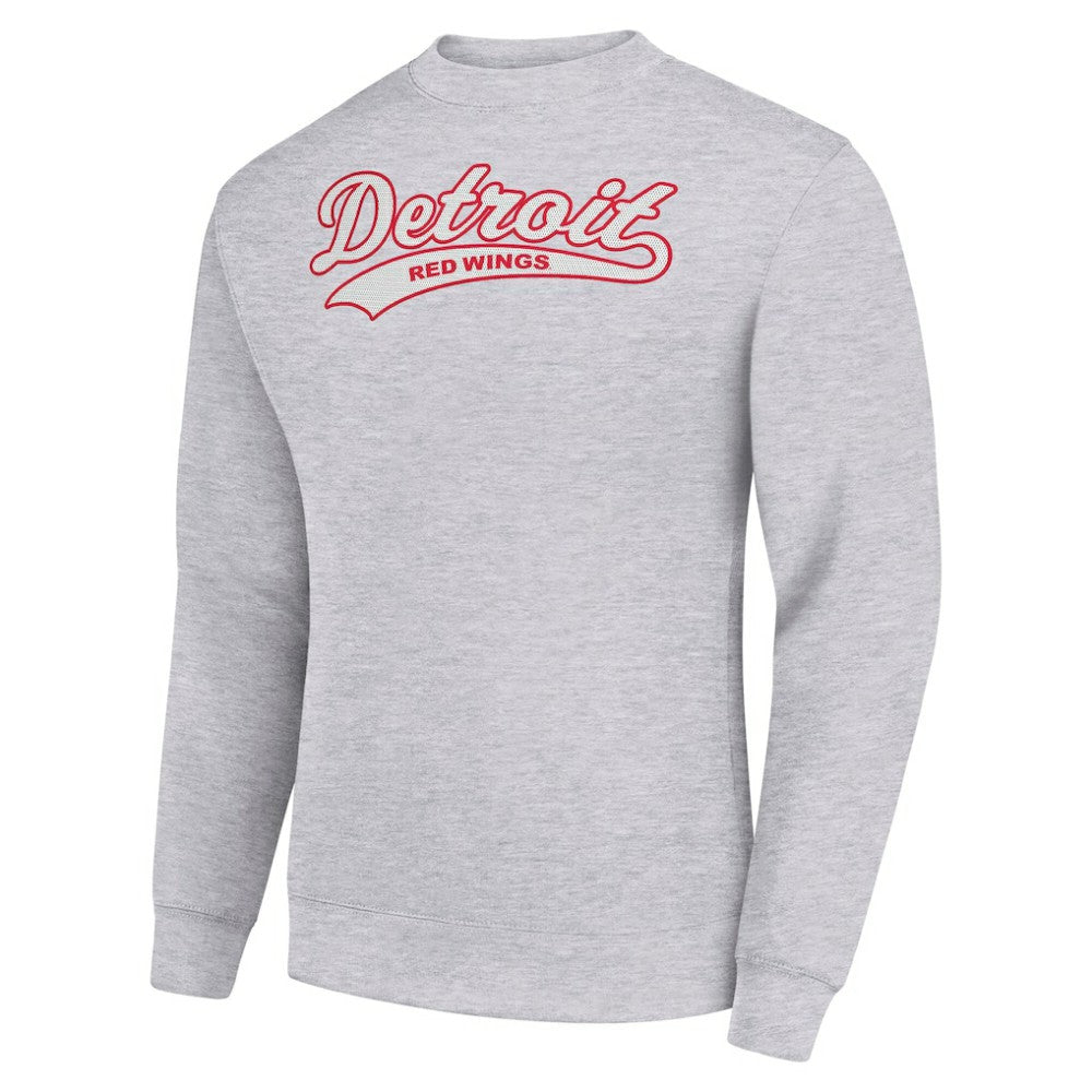 Detroit Red Wings Starter  Tailsweep City Pullover Sweatshirt Heather Gray