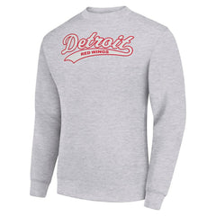 Detroit Red Wings Starter  Tailsweep City Pullover Sweatshirt Heather Gray