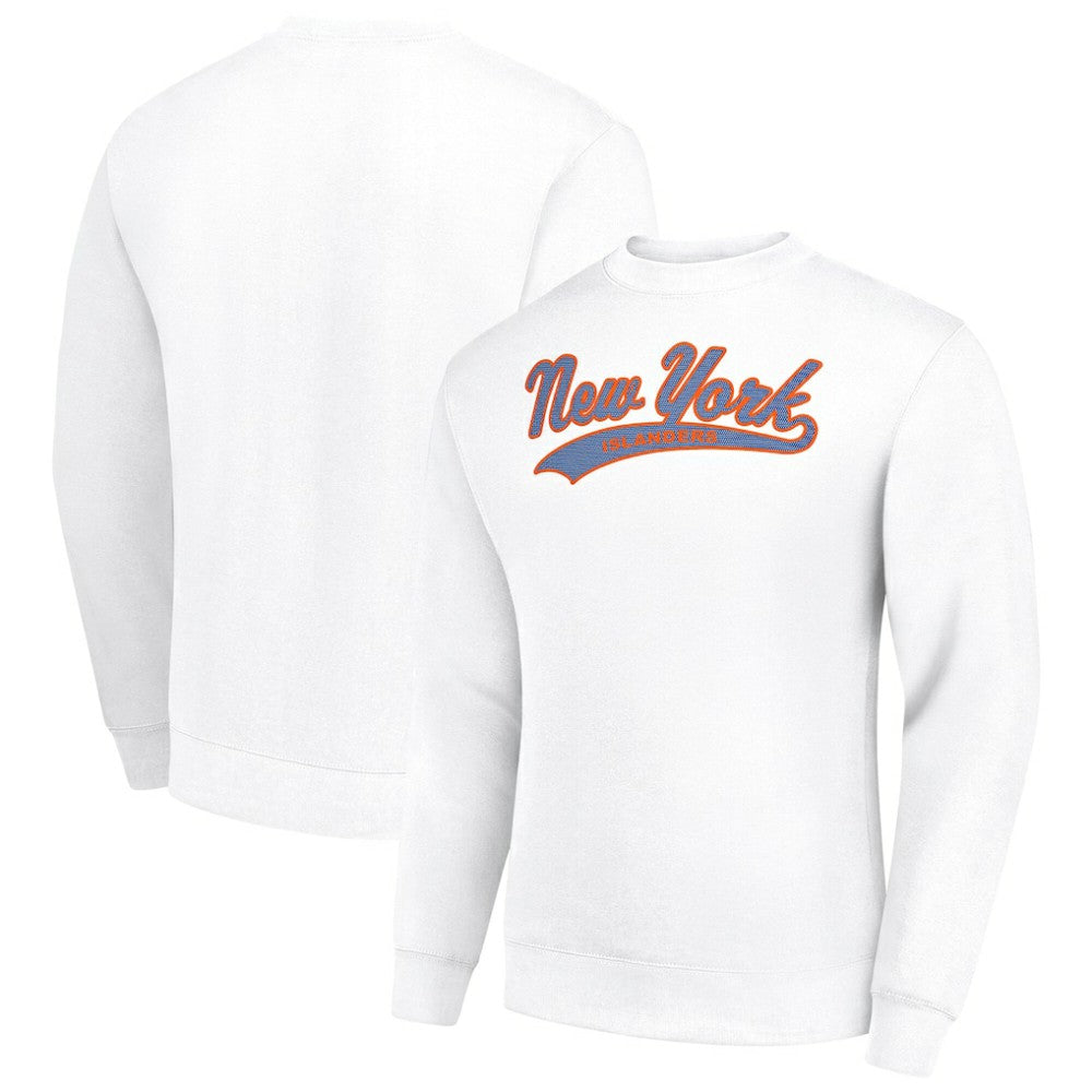 New York Islanders Starter  Tailsweep City Pullover Sweatshirt White