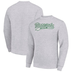 Minnesota Wild Starter  Tailsweep City Pullover Sweatshirt Heather Gray
