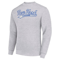 New York Rangers Starter  Tailsweep City Pullover Sweatshirt Heather Gray