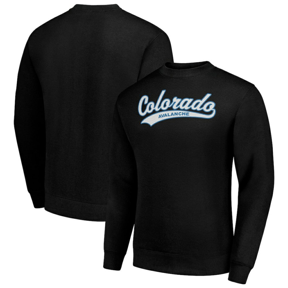 Colorado Avalanche Starter  Tailsweep City Pullover Sweatshirt Black