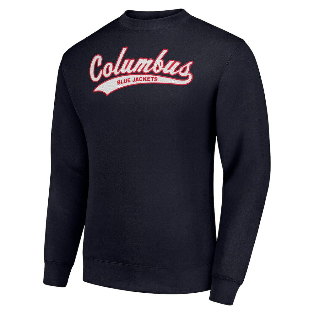 Columbus Blue Jackets Starter  Tailsweep City Pullover Sweatshirt Navy
