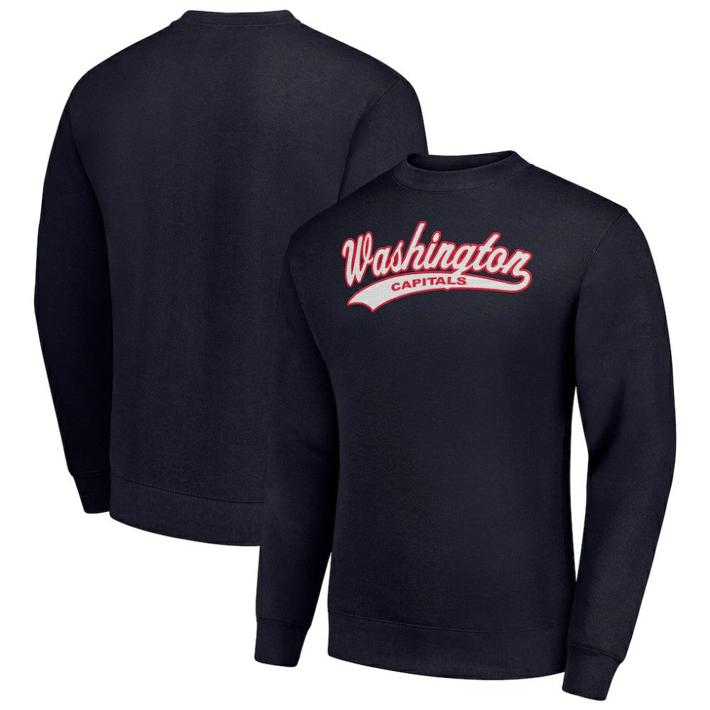 Washington Capitals Starter  Tailsweep City Pullover Sweatshirt Navy