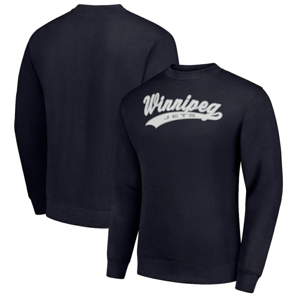 Winnipeg Jets Starter  Tailsweep City Pullover Sweatshirt Navy