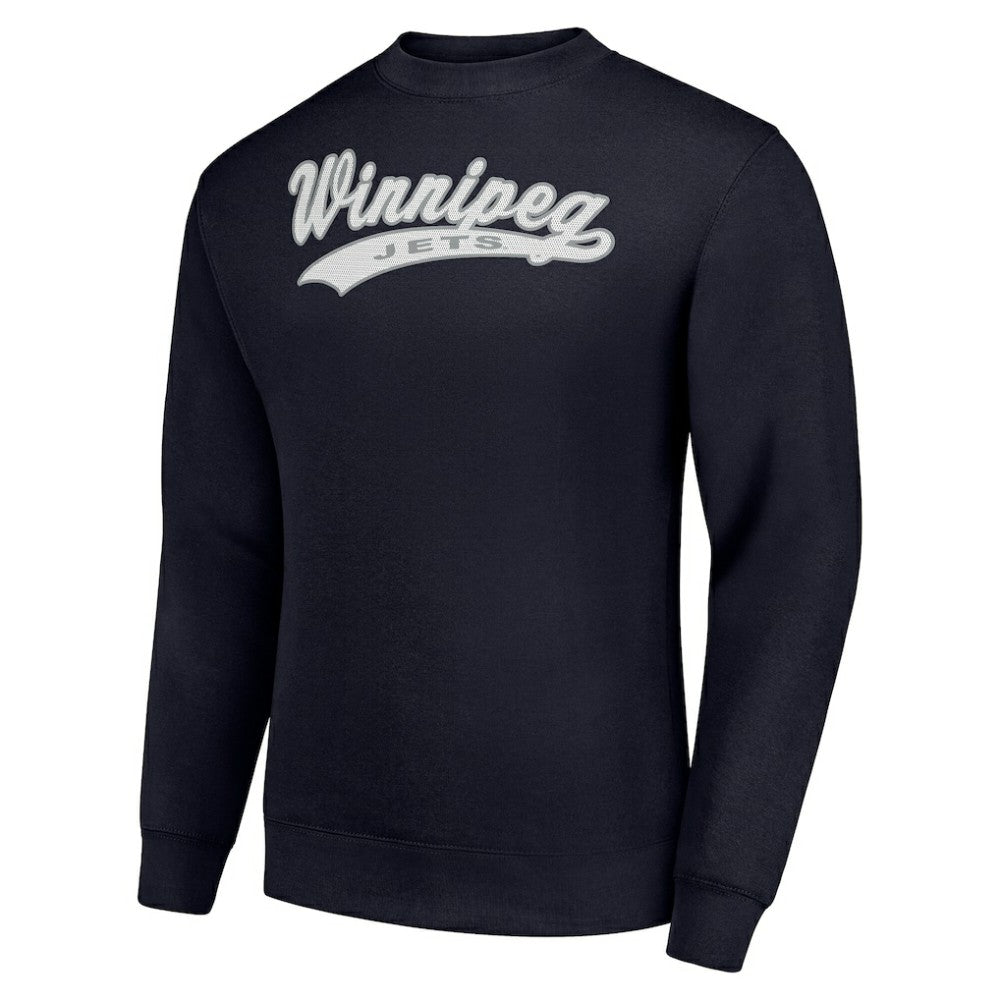 Winnipeg Jets Starter  Tailsweep City Pullover Sweatshirt Navy