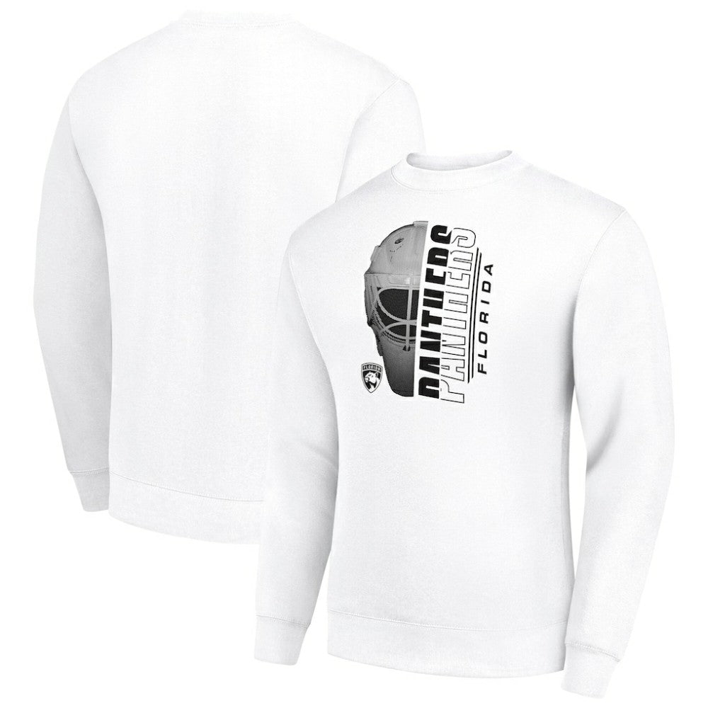 Florida Panthers Starter  Half Helmet Team Logo Pullover Sweatshirt White