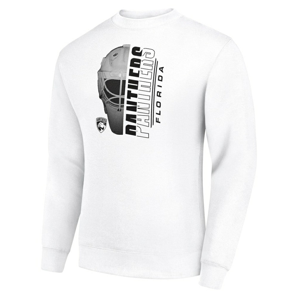 Florida Panthers Starter  Half Helmet Team Logo Pullover Sweatshirt White