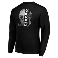 Philadelphia Flyers Starter  Half Helmet Team Logo Pullover Sweatshirt Black