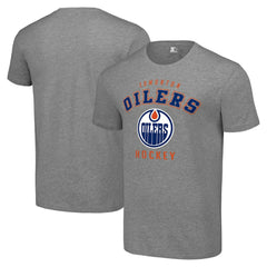 Edmonton Oilers Starter Logo T-Shirt Heather Gray
