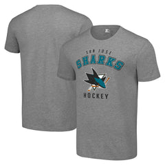 San Jose Sharks Starter Logo T-Shirt Heather Gray