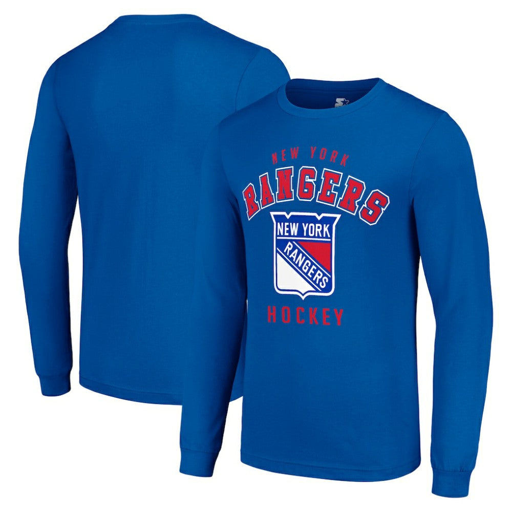 New York Rangers Starter Logo Long Sleeve T-Shirt Royal