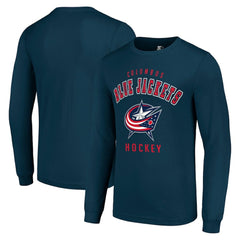 Columbus Blue Jackets Starter Logo Long Sleeve T-Shirt Navy