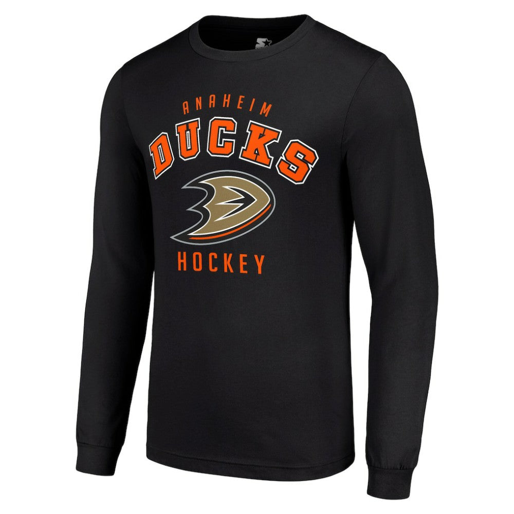 Anaheim Ducks Starter Logo Long Sleeve T-Shirt Black