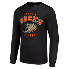 Anaheim Ducks Starter Logo Long Sleeve T-Shirt Black