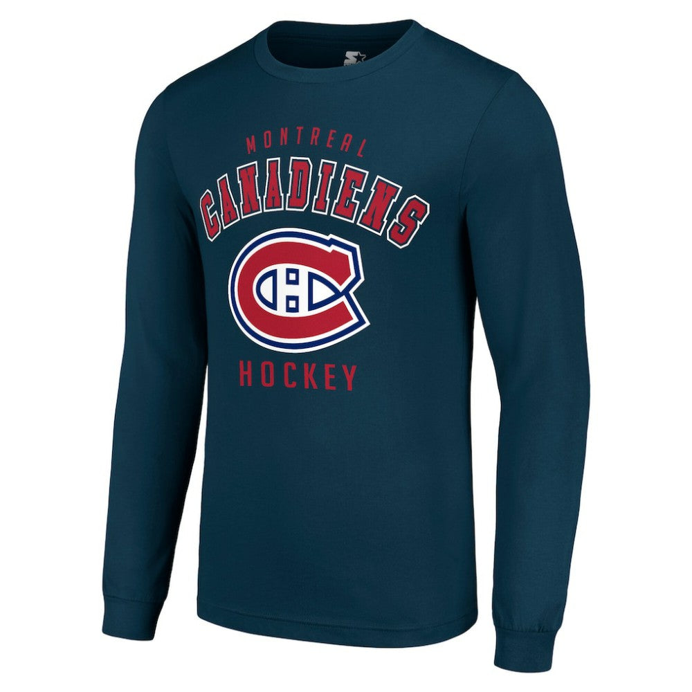 Montreal Canadiens Starter Logo Long Sleeve T-Shirt Navy
