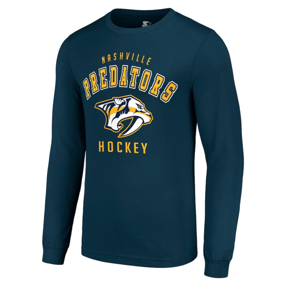 Nashville Predators Starter Logo Long Sleeve T-Shirt Navy