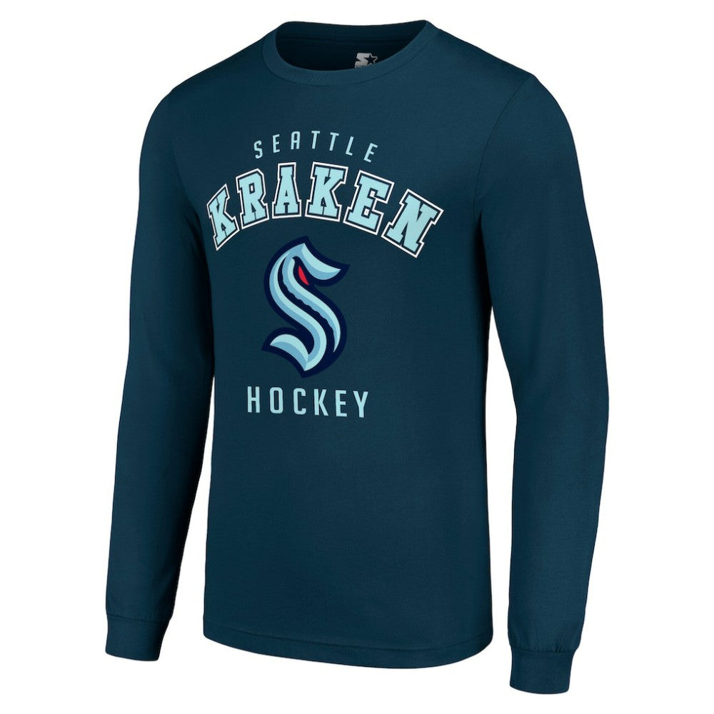 Seattle Kraken Starter Logo Long Sleeve T-Shirt Navy